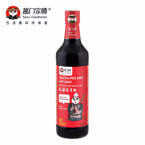 Salsa de soja al por mayor, salsa de soja oscura sin gluten Chinese Grandmaster 8L, salsa de soja sin mensajes ¡Venta superior!